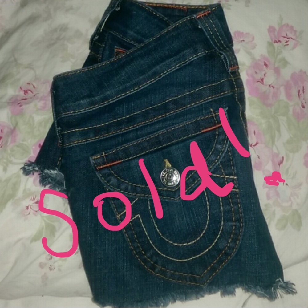 SOLD! True Religion cutoff shorts